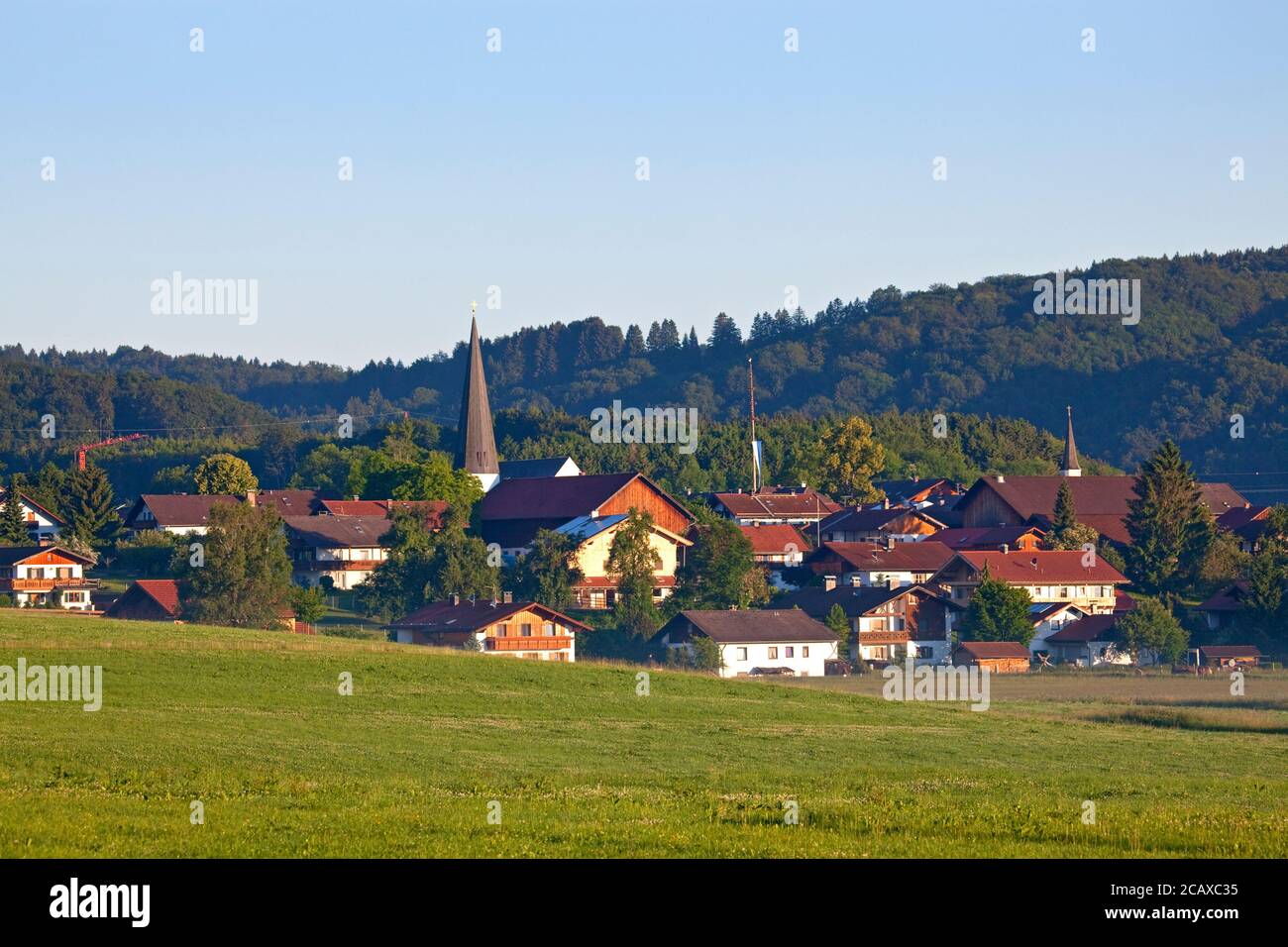Geografia / viaggio, Germania, Baviera, Grossweil, vista a Grossweil, Werdenfelser Land (Werdenfels Land, Additional-Rights-Clearance-Info-Not-Available Foto Stock