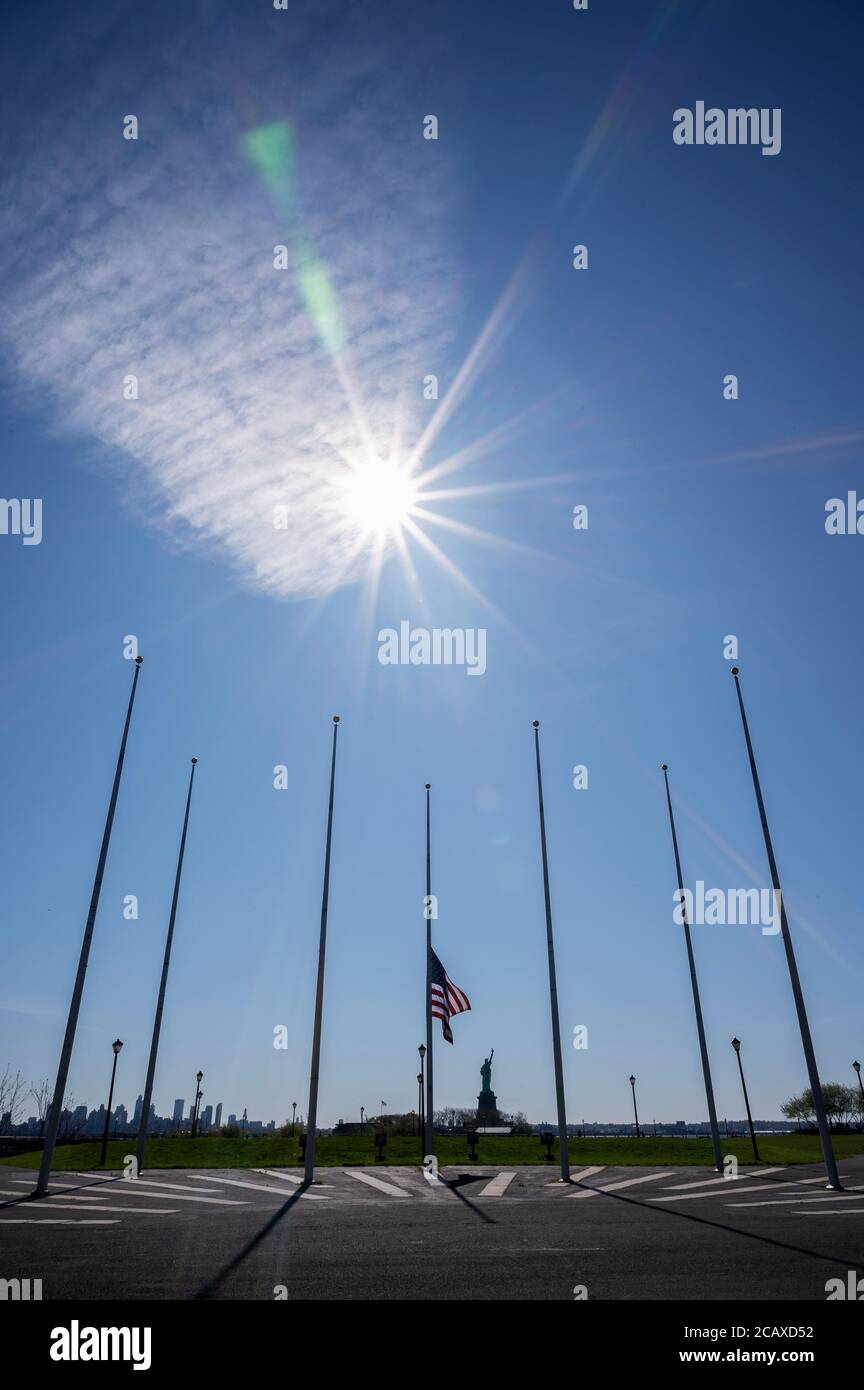 South Lawn, Liberty state Park. Jersey City, NJ Foto Stock