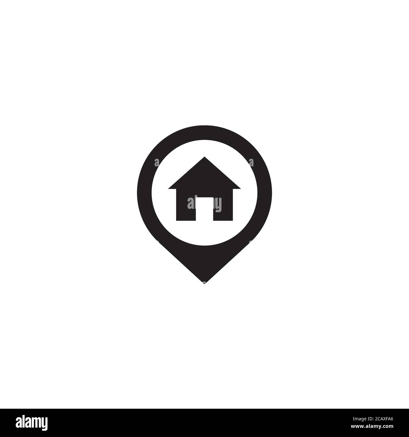 Marchio di posizione e logo casa / icona design Illustrazione Vettoriale