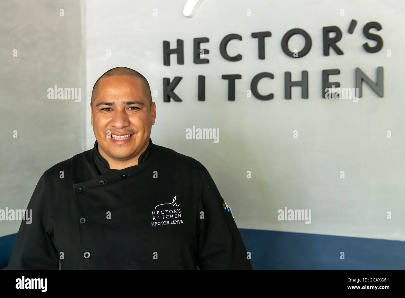 Chef Hector Leyva di Hector's Kitchen a Punta Mita, Messico Foto Stock