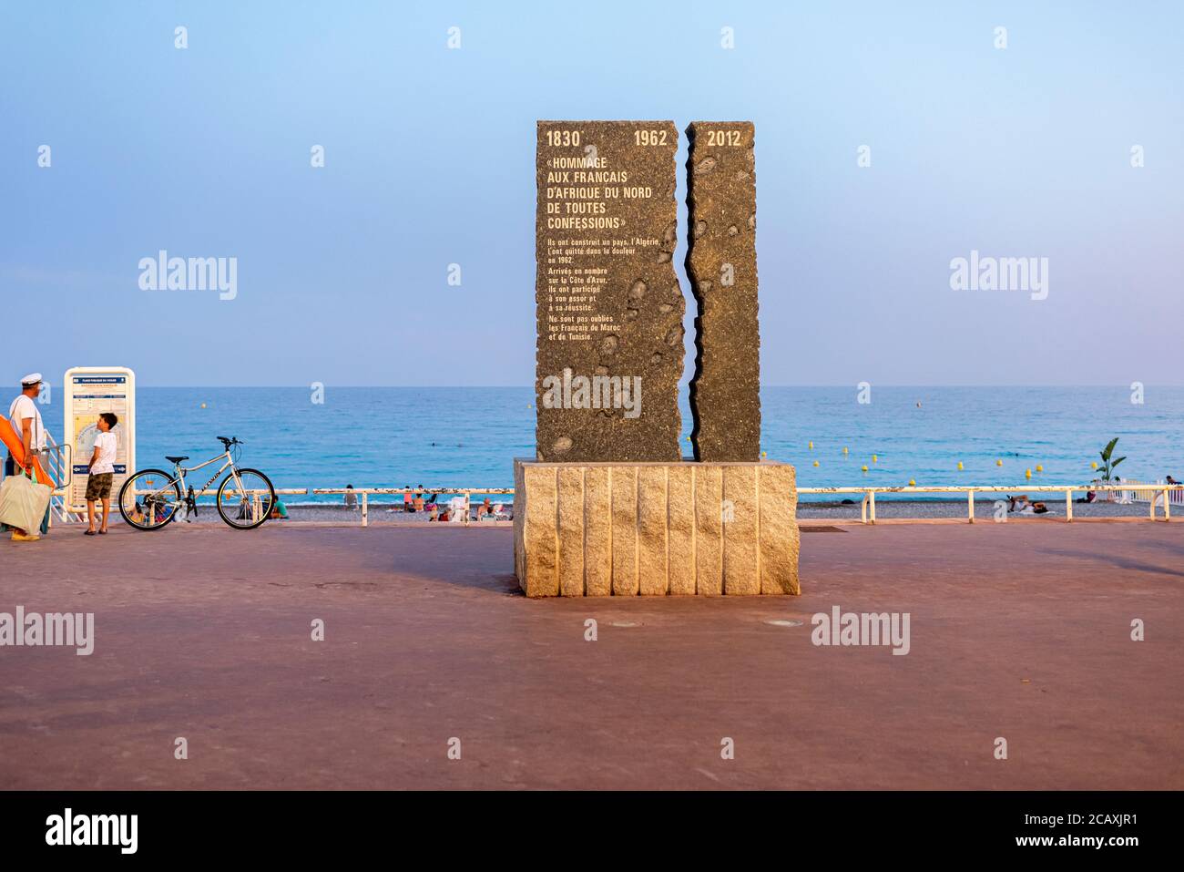 50 anni dopo la fine della guerra algerina, la città di Nizza ha inaugurato il 30 giugno 2012, un monumento dedicato ai francesi del Nord Africa. Foto Stock
