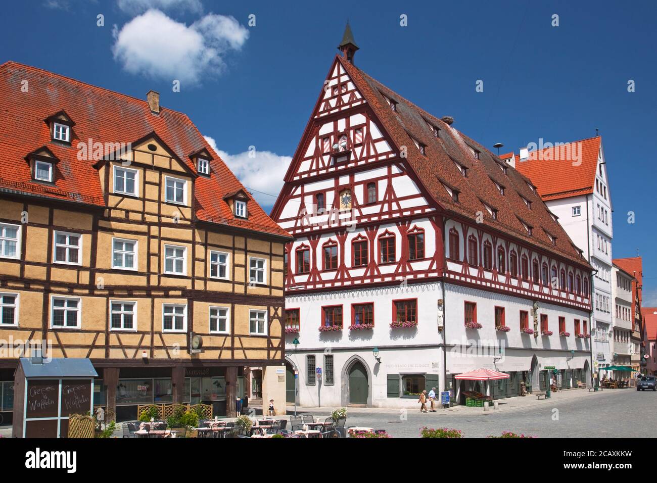 Geografia / viaggio, Germania, Baviera, Noerdlingen, del mercato di Noerdlingen, Swabian, Upper B, Additional-Rights-Clearance-Info-Not-Available Foto Stock