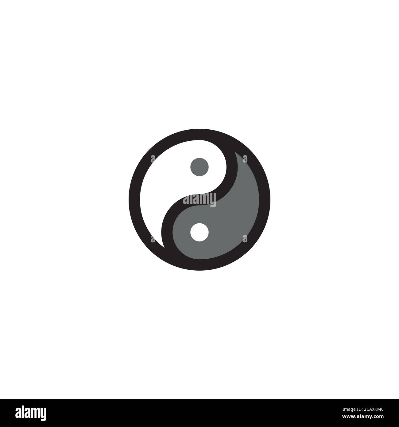 Logo Yin Yang / icona di design Illustrazione Vettoriale