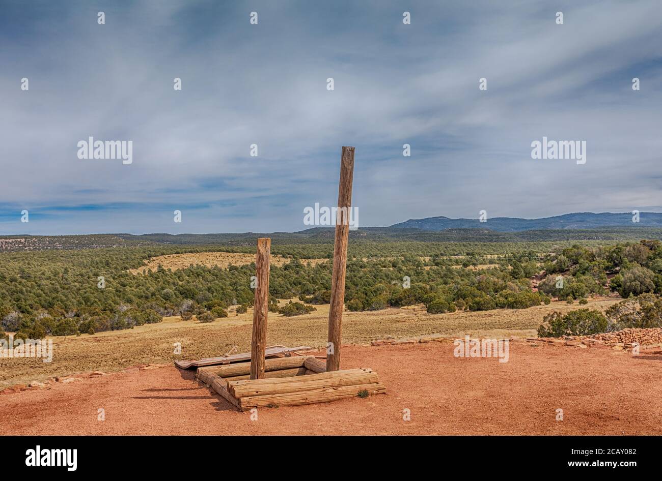 Pecos Pueblo kiva al Parco storico Nazionale di Pecos, New Mexico, Stati Uniti. Foto Stock
