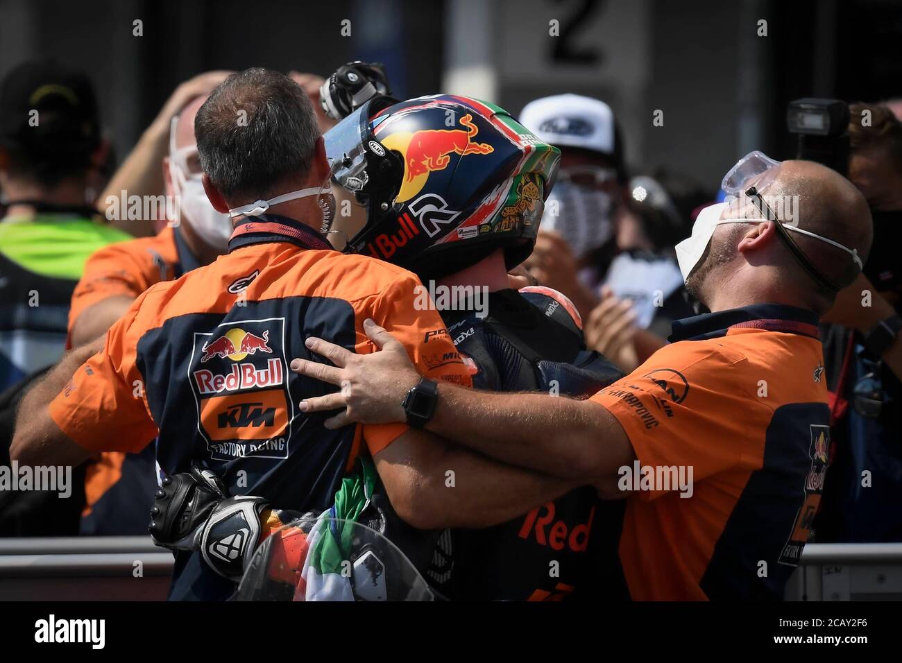 Brno, Repubblica Ceca. 09 agosto 2020. Gara del Gran Premio del MotoGP della Repubblica Ceca sul circuito di Brno. 9 agosto 2020 Carreras en el Gran Premio de MotoGP de la Republica Checa en el circuito de Brno. 9 de Agosto, 2020 Binder MotoGP.com/Cordon Rassegna stampa: CORDON PRESS/Alamy Live News Foto Stock