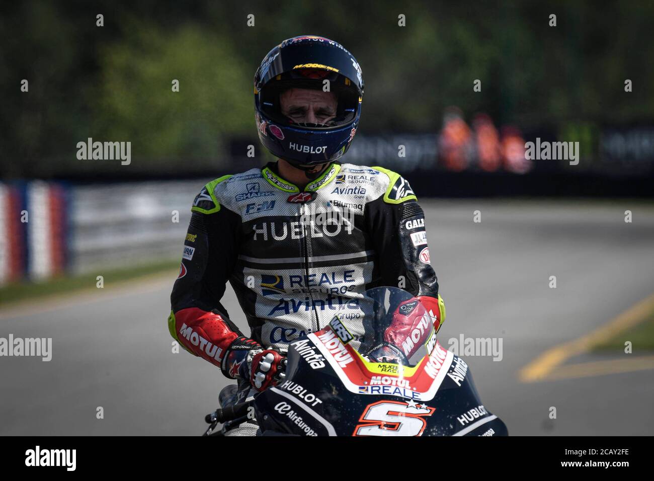 Brno, Repubblica Ceca. 09 agosto 2020. Gara del Gran Premio del MotoGP della Repubblica Ceca sul circuito di Brno. 9 agosto 2020 Carreras en el Gran Premio de MotoGP de la Republica Checa en el circuito de Brno. 9 de Agosto, 2020 Johann Zarco MotoGP.com/Cordon Rassegna stampa: CORDON PRESS/Alamy Live News Foto Stock