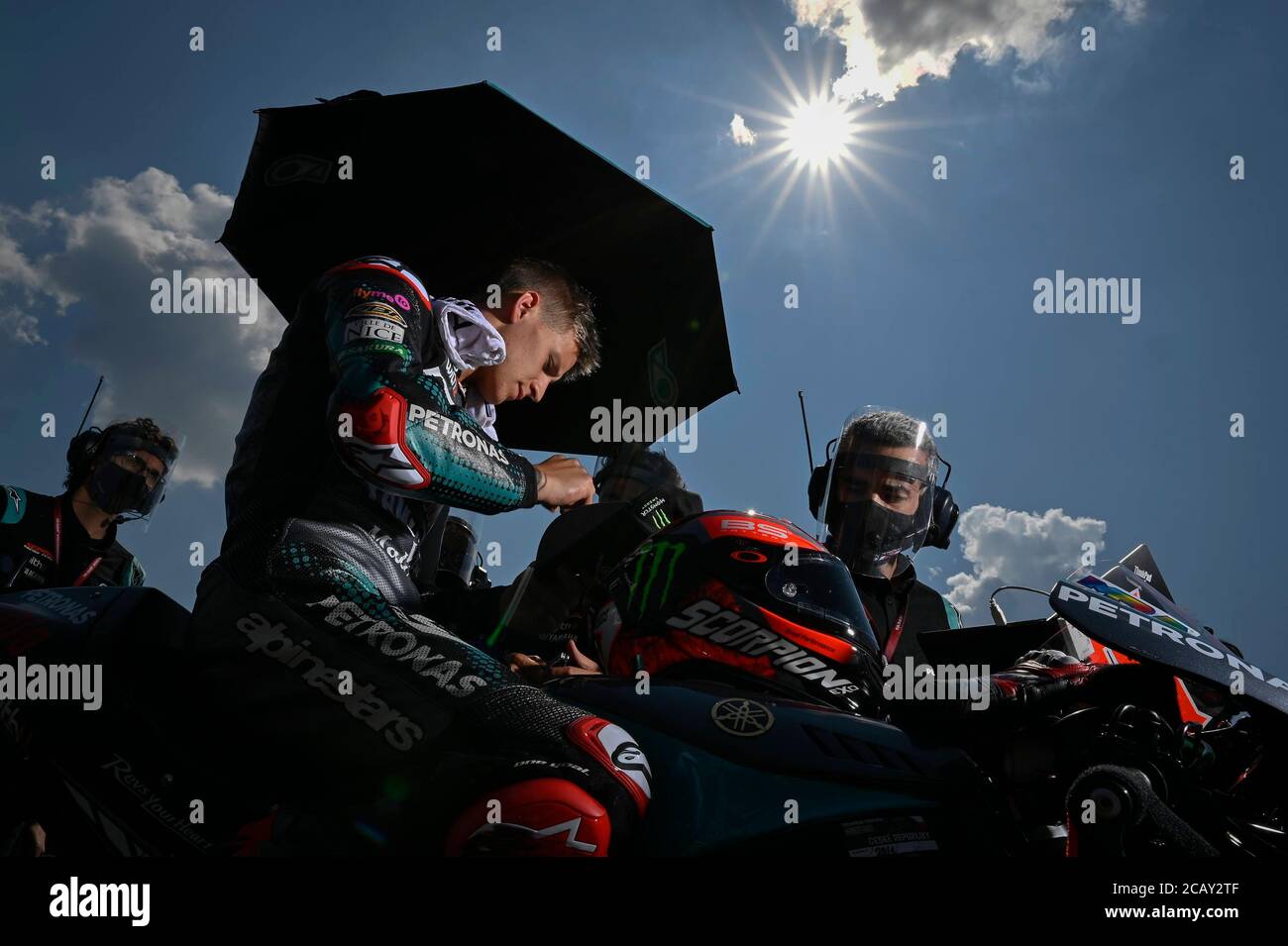 Brno, Repubblica Ceca. 10 agosto 2003. Gara del Gran Premio del MotoGP della Repubblica Ceca sul circuito di Brno. 9 agosto 2020 Carreras en el Gran Premio de MotoGP de la Republica Checa en el circuito de Brno. 9 de Agosto, 2020 MotoGP.com/Cordon Rassegna stampa: CORDON PRESS/Alamy Live News Foto Stock