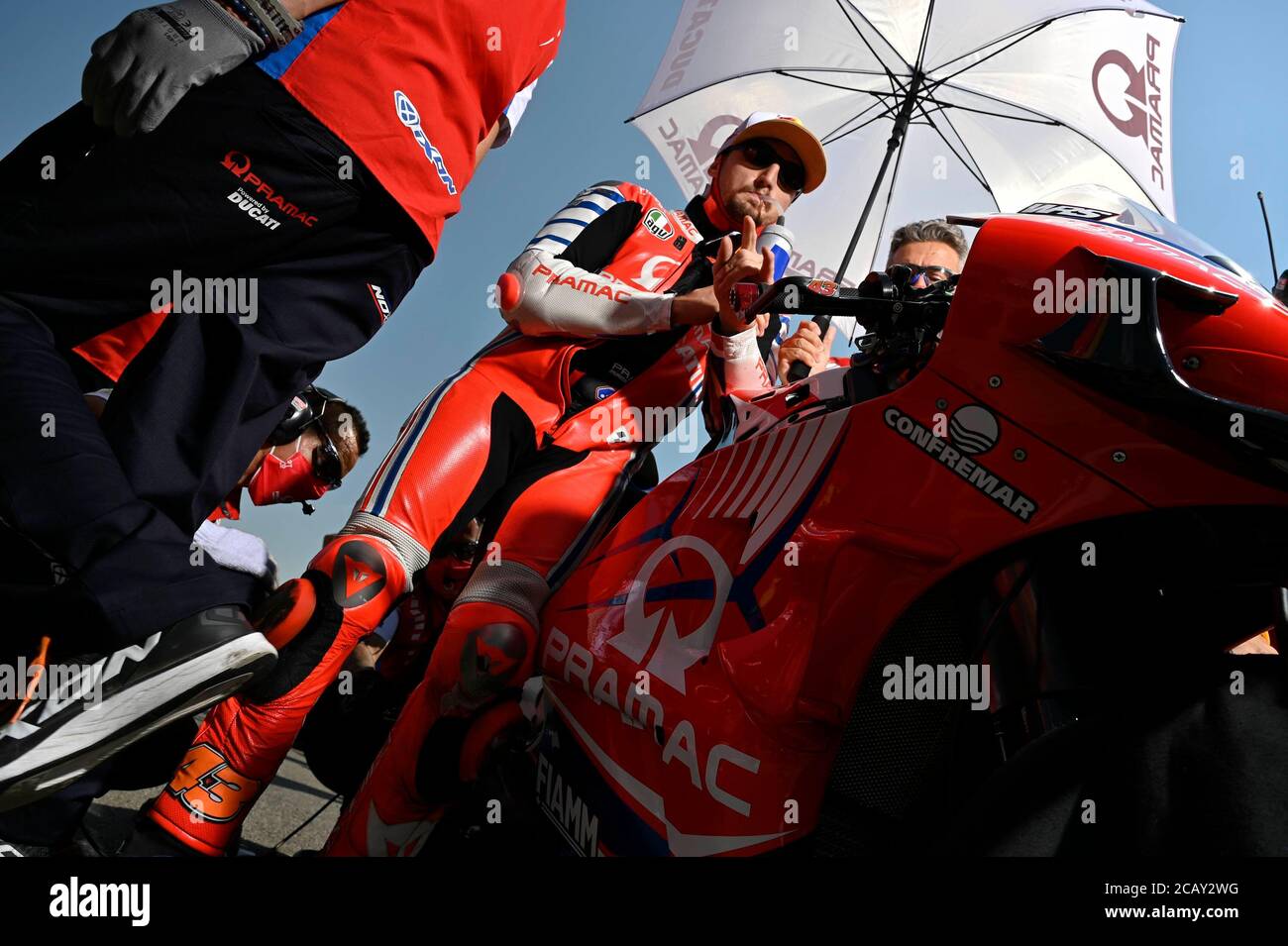 Brno, Repubblica Ceca. 09 agosto 2020. Gara del Gran Premio del MotoGP della Repubblica Ceca sul circuito di Brno. 9 agosto 2020 Carreras en el Gran Premio de MotoGP de la Republica Checa en el circuito de Brno. 9 de Agosto, 2020 MotoGP.com/Cordon Rassegna stampa: CORDON PRESS/Alamy Live News Foto Stock