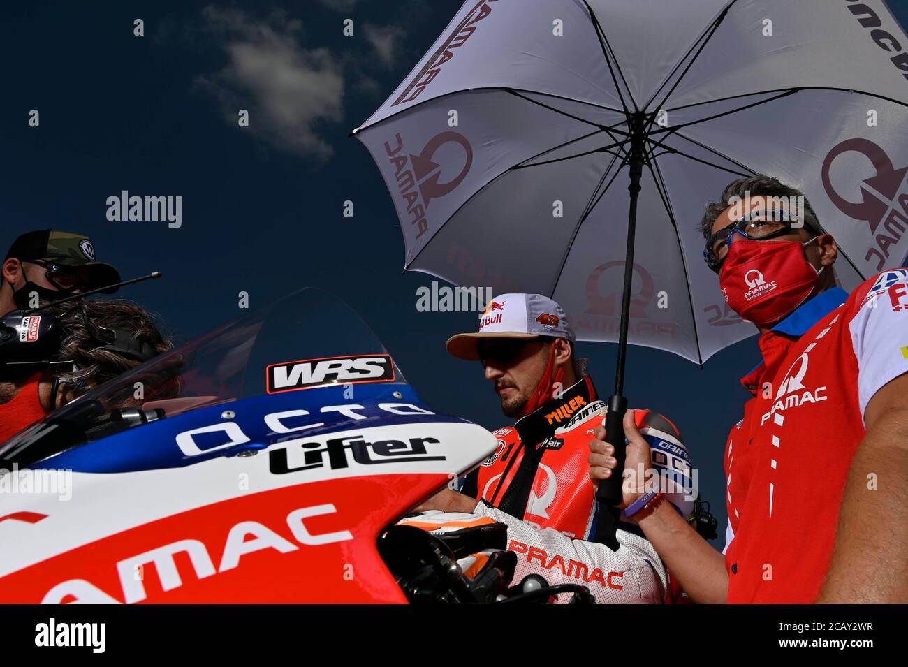 Brno, Repubblica Ceca. 09 agosto 2020. Gara del Gran Premio del MotoGP della Repubblica Ceca sul circuito di Brno. 9 agosto 2020 Carreras en el Gran Premio de MotoGP de la Republica Checa en el circuito de Brno. 9 de Agosto, 2020 MotoGP.com/Cordon Rassegna stampa: CORDON PRESS/Alamy Live News Foto Stock