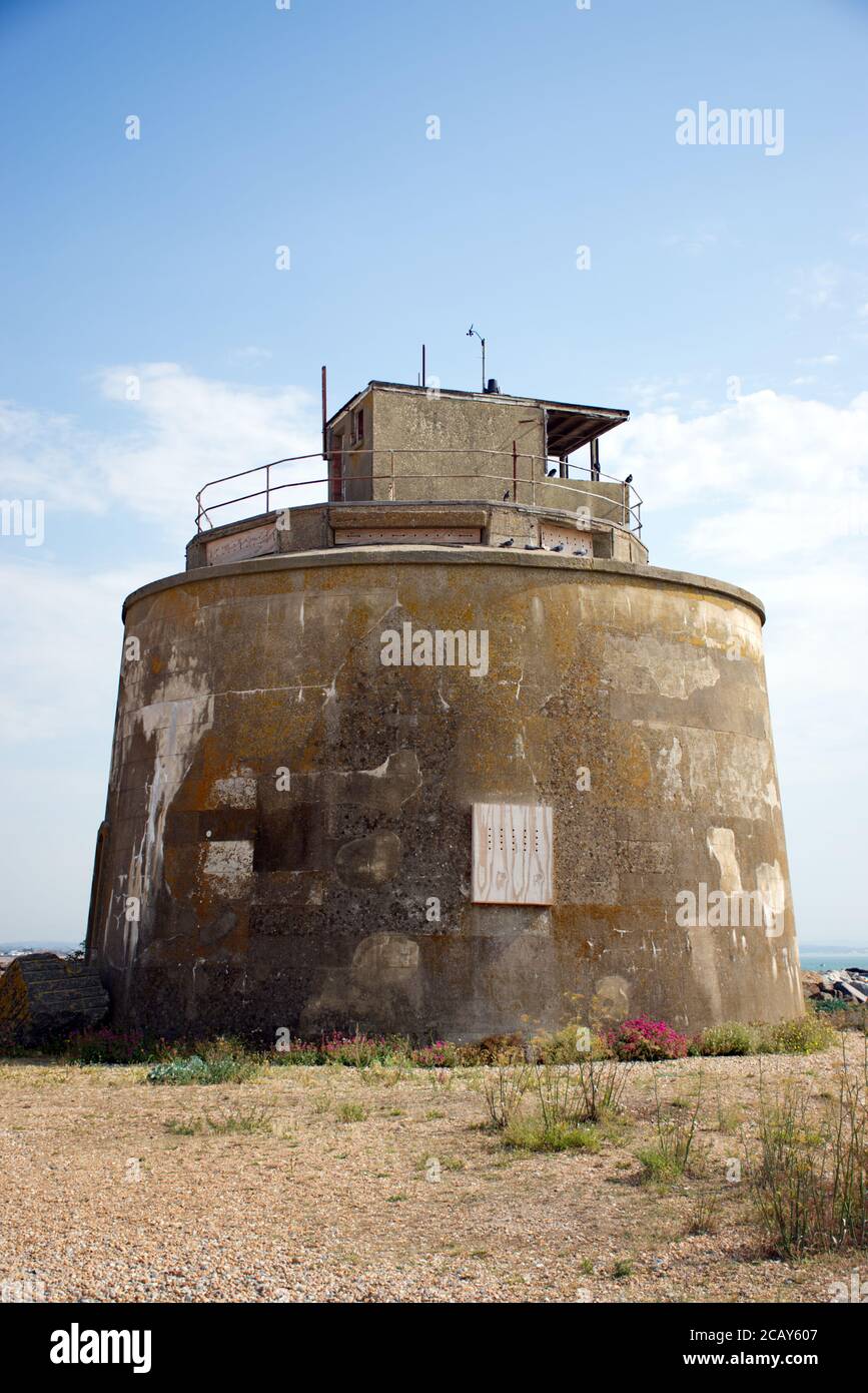 Martello Tower No. 66 a Eastbourne, Sussex, Inghilterra, Regno Unito. Foto Stock