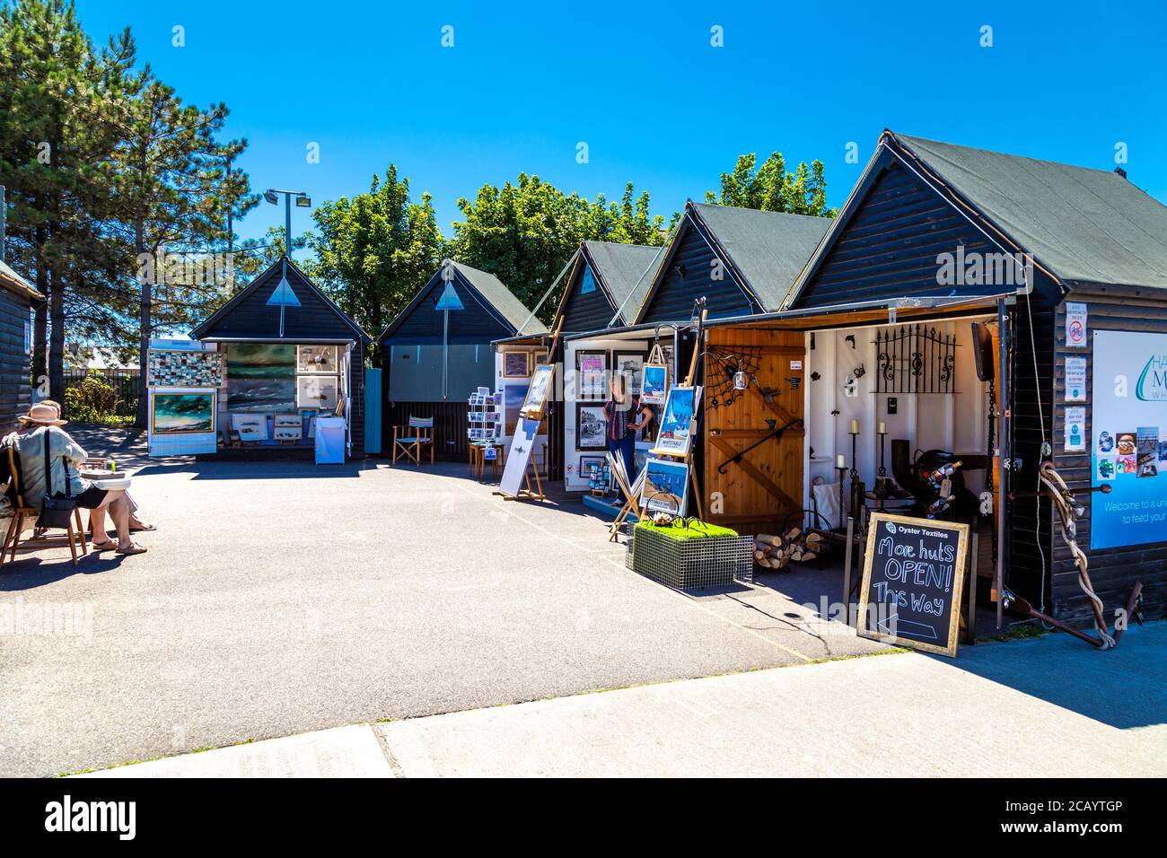 Mercato artigianale e artigianale del porto di Whitstable, Kent, Regno Unito Foto Stock