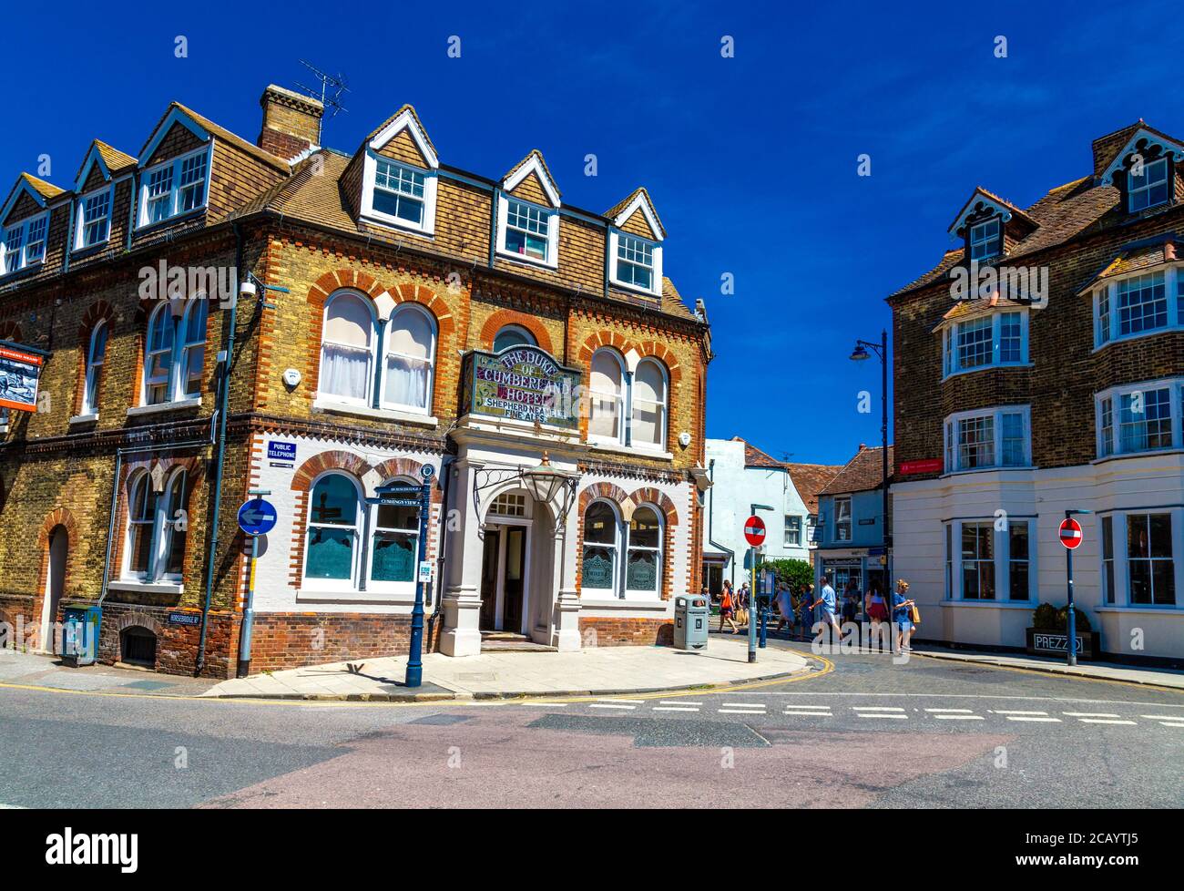 Esterno del Duke of Cumberland Hotel, Whitestable, Kent, Regno Unito Foto Stock