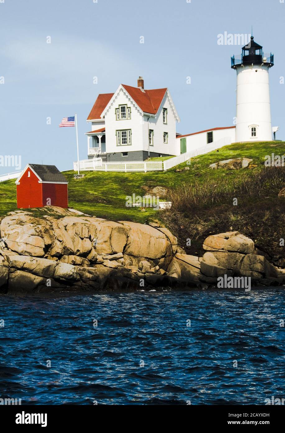 Nuble Lighthouse York Maine Foto Stock