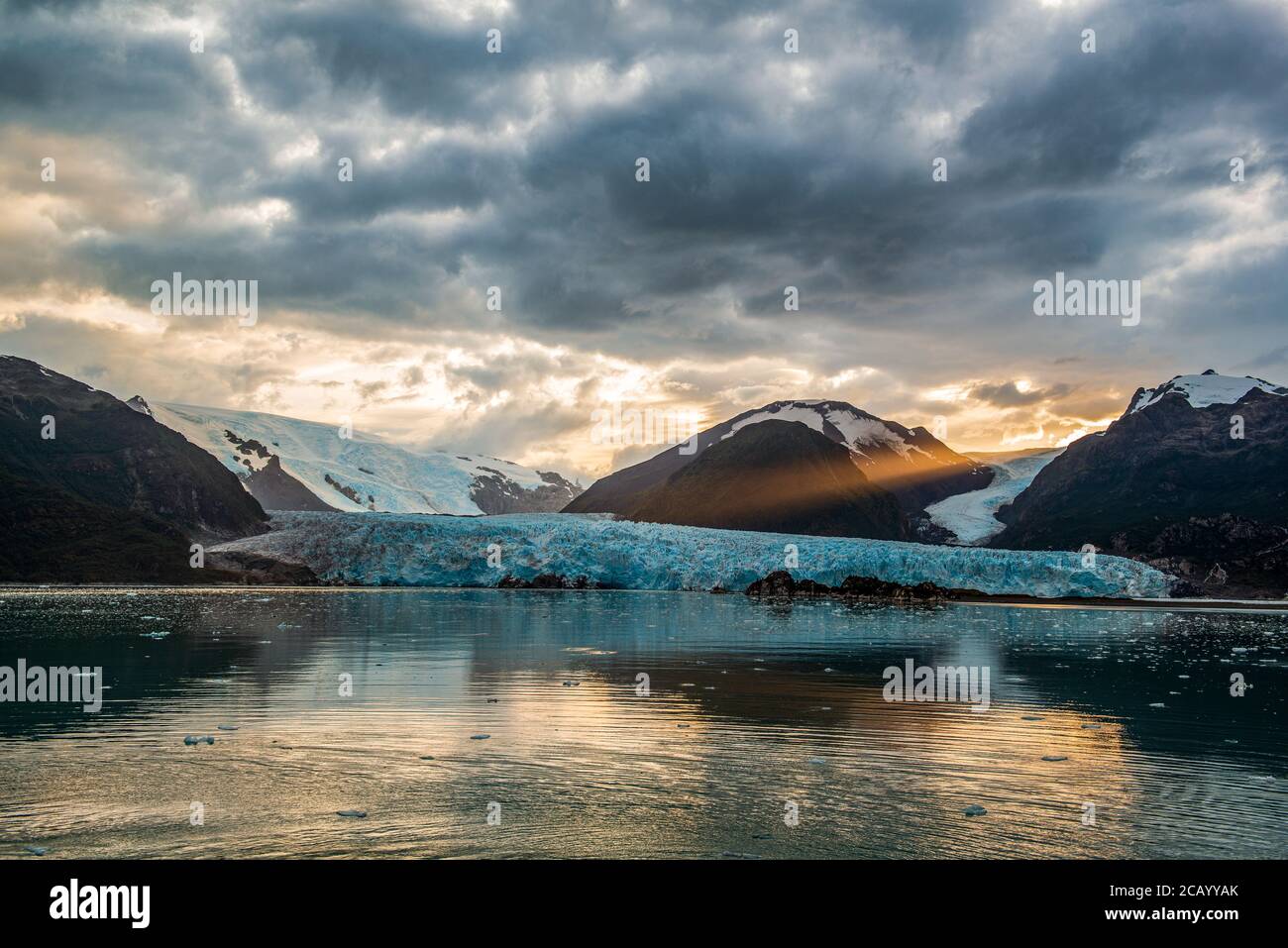Ghiacciaio Amalia nel Parco Nazionale Bernardo o'Higgins, Cile Foto Stock