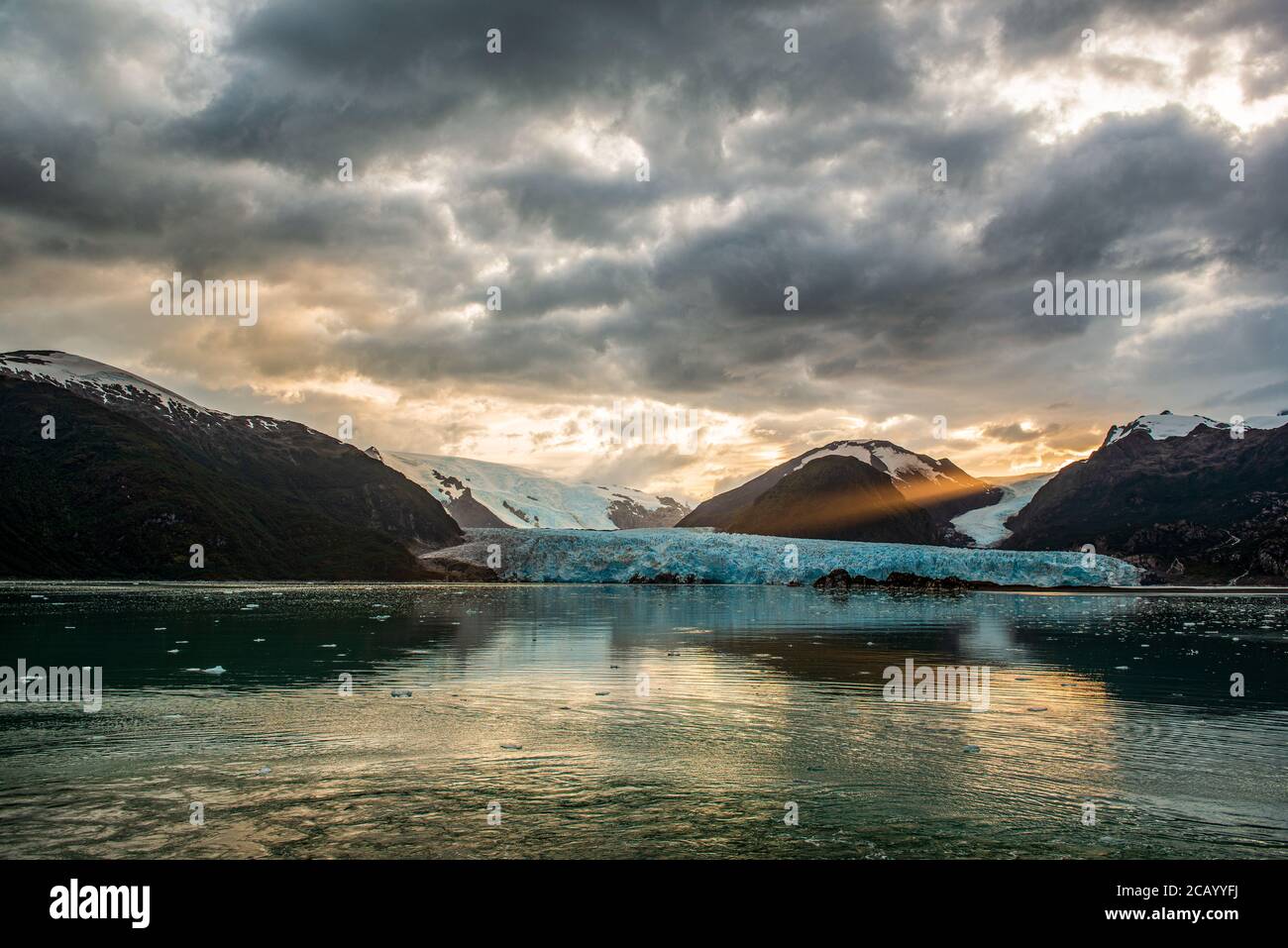 Ghiacciaio Amalia nel Parco Nazionale Bernardo o'Higgins, Cile Foto Stock