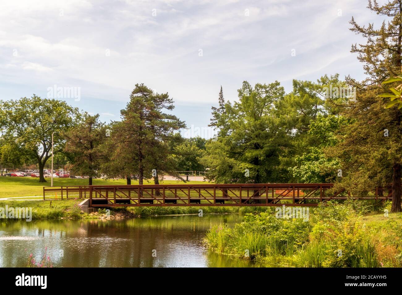 Paesaggio panoramico nel Gage Park, Topeka, Kansas Foto Stock