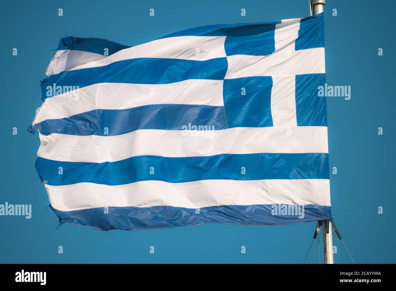 Bandiera greca Foto Stock