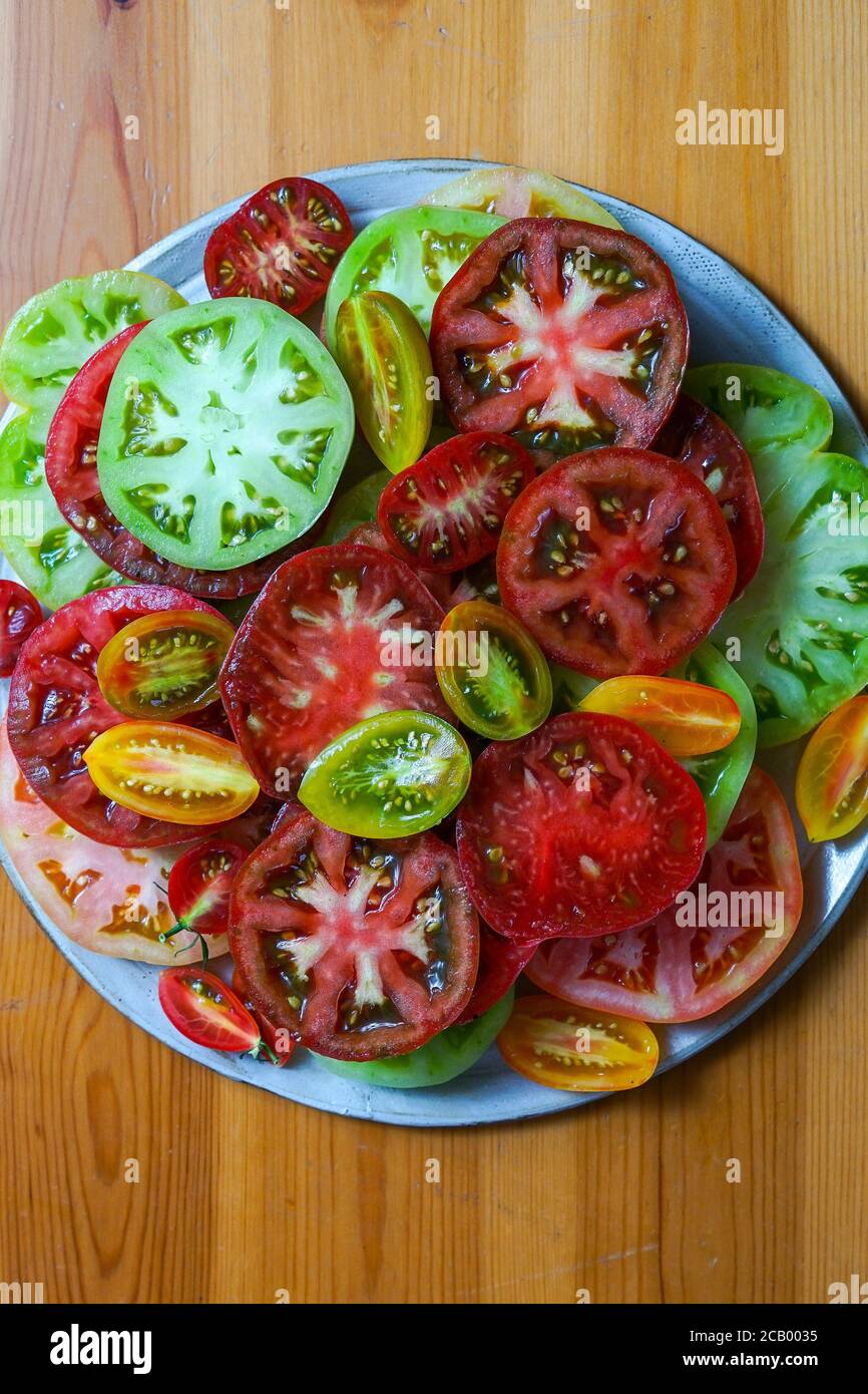 Pomodori freschi Foto Stock