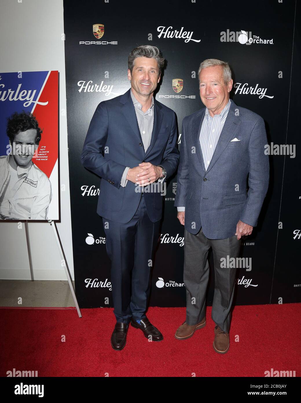 LOS ANGELES - MAR 18: Patrick Dempsey, Hurley Haywood al 'Hurley' LA Premiere al Petersen Automotive Museum il 18 marzo 2019 a Los Angeles, California Foto Stock