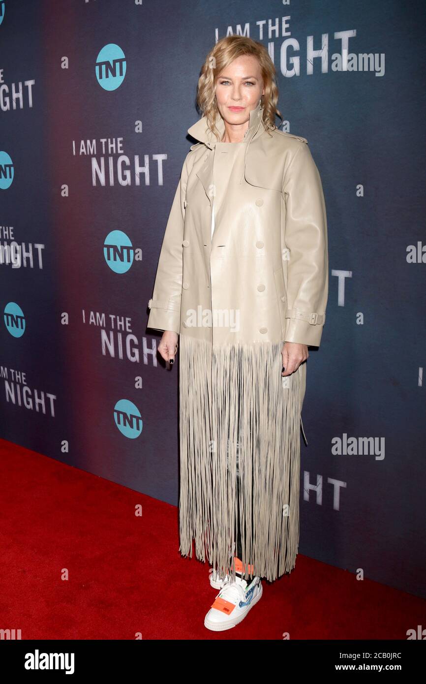 LOS ANGELES - GEN 24: Connie Nielsen al primo Screening 'i Am the Night' presso l'Harmony Gold Theatre il 24 gennaio 2019 a Los Angeles, California Foto Stock