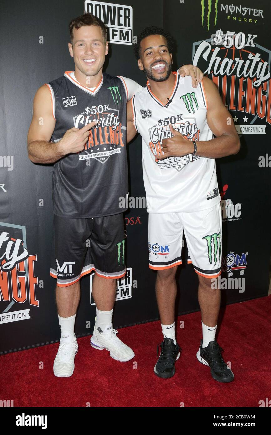 LOS ANGELES - 8 LUG: Colton Underwood, Eric Bigger al Monster Energy Carity  Challenge Celebrity Basketball Game al Pauley Pavillion l'8 luglio 2019 a  Westwood, California Foto stock - Alamy