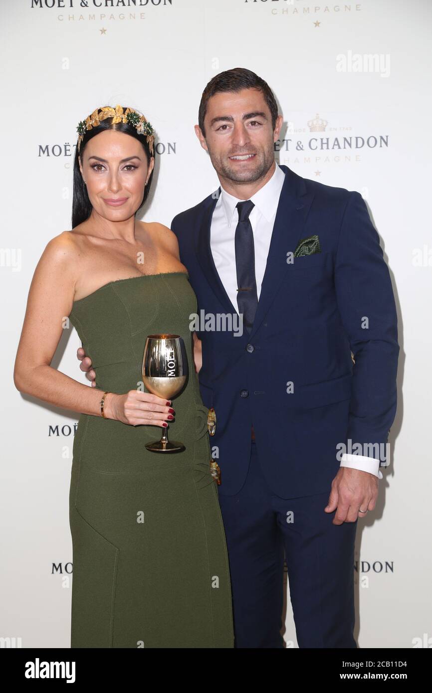 Terry Biviano e Anthony Minichiello partecipano al Moet & Chandon Spring Champion Stakes Day presso il Royal Randwick Racecourse. Foto Stock