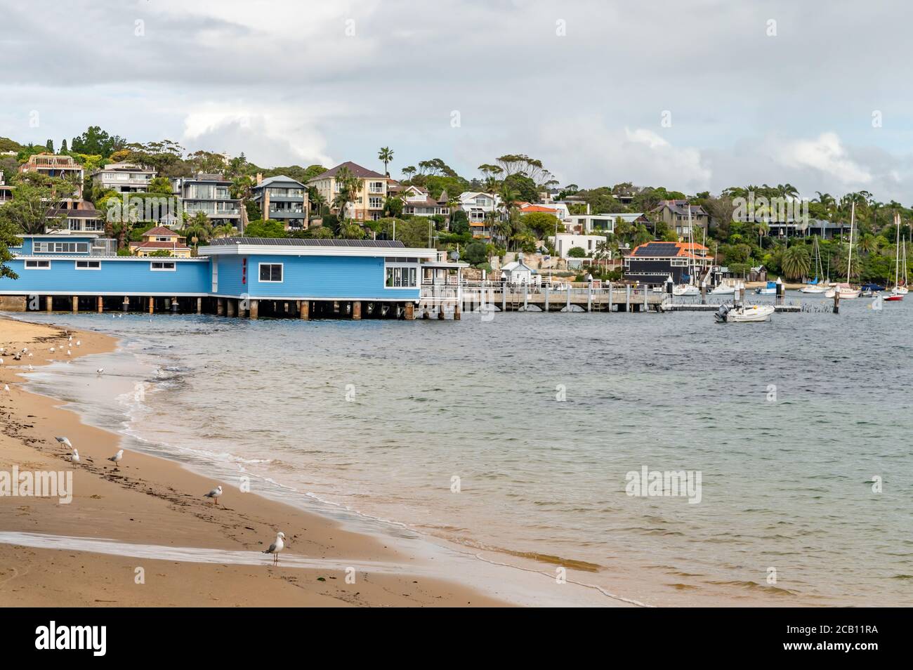 Sydney NSW Australia - 27 Maggio 2020 - Vaucluse Yatch Club in un pomeriggio di autunno nuvoloso Foto Stock