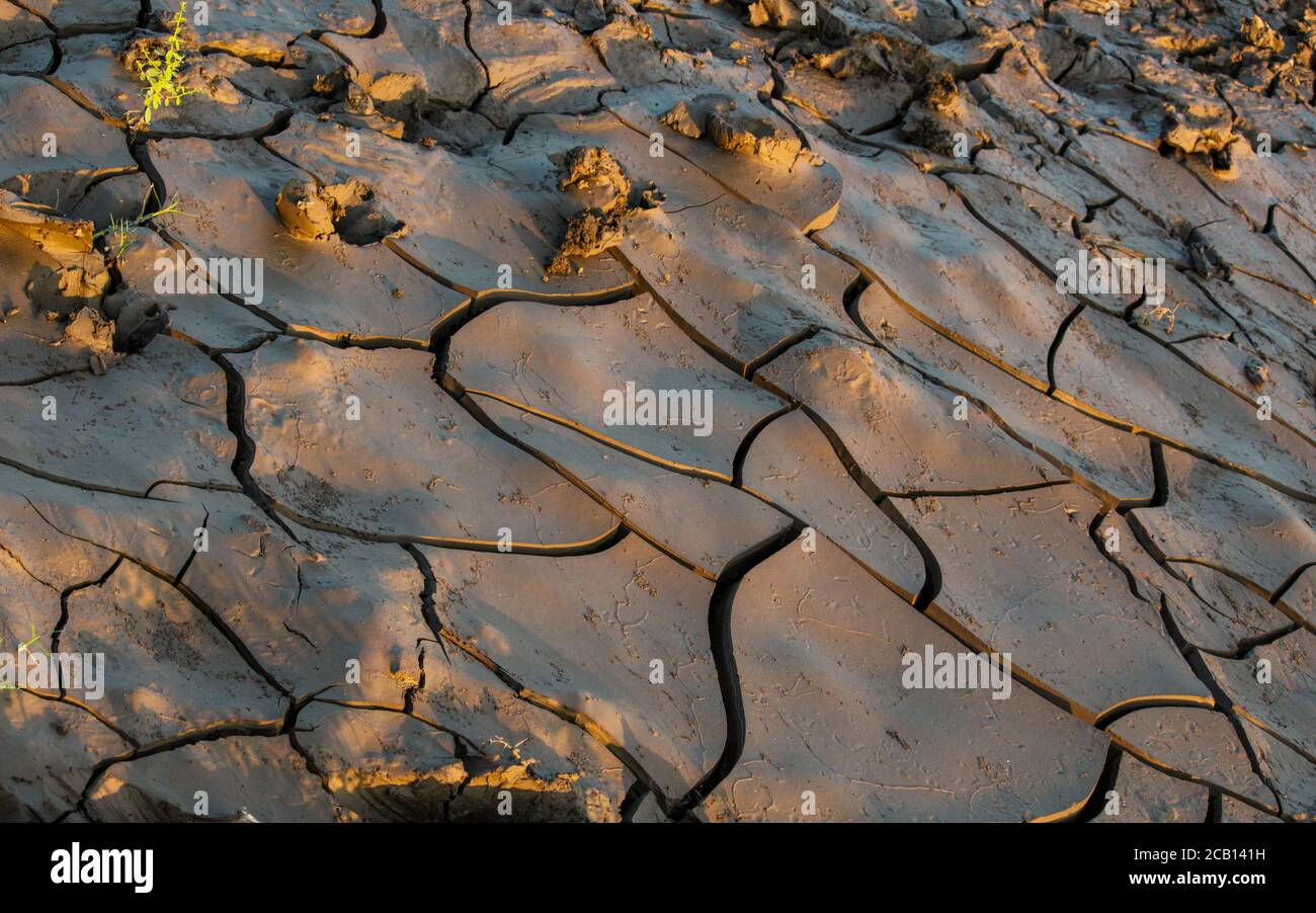 Terra asciutta senza monsone di pioggia Foto Stock