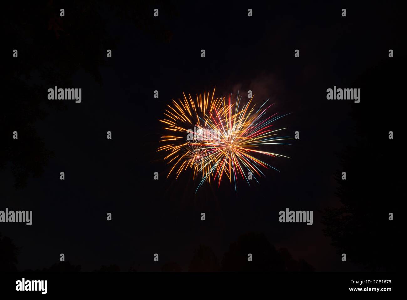 Il fuoco funziona con i modelli colorati che celebrano la felicità e la gioia Foto Stock