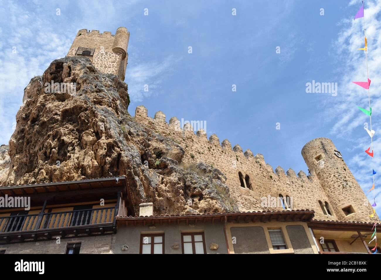 Bellissimo e medievale Castello di Frias in Spagna Foto Stock