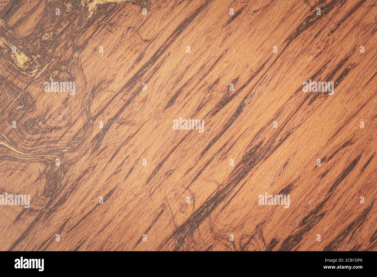 legno marrone non verniciato afflitto con grani per lo sfondo e la consistenza. Illustrazione 3d Foto Stock