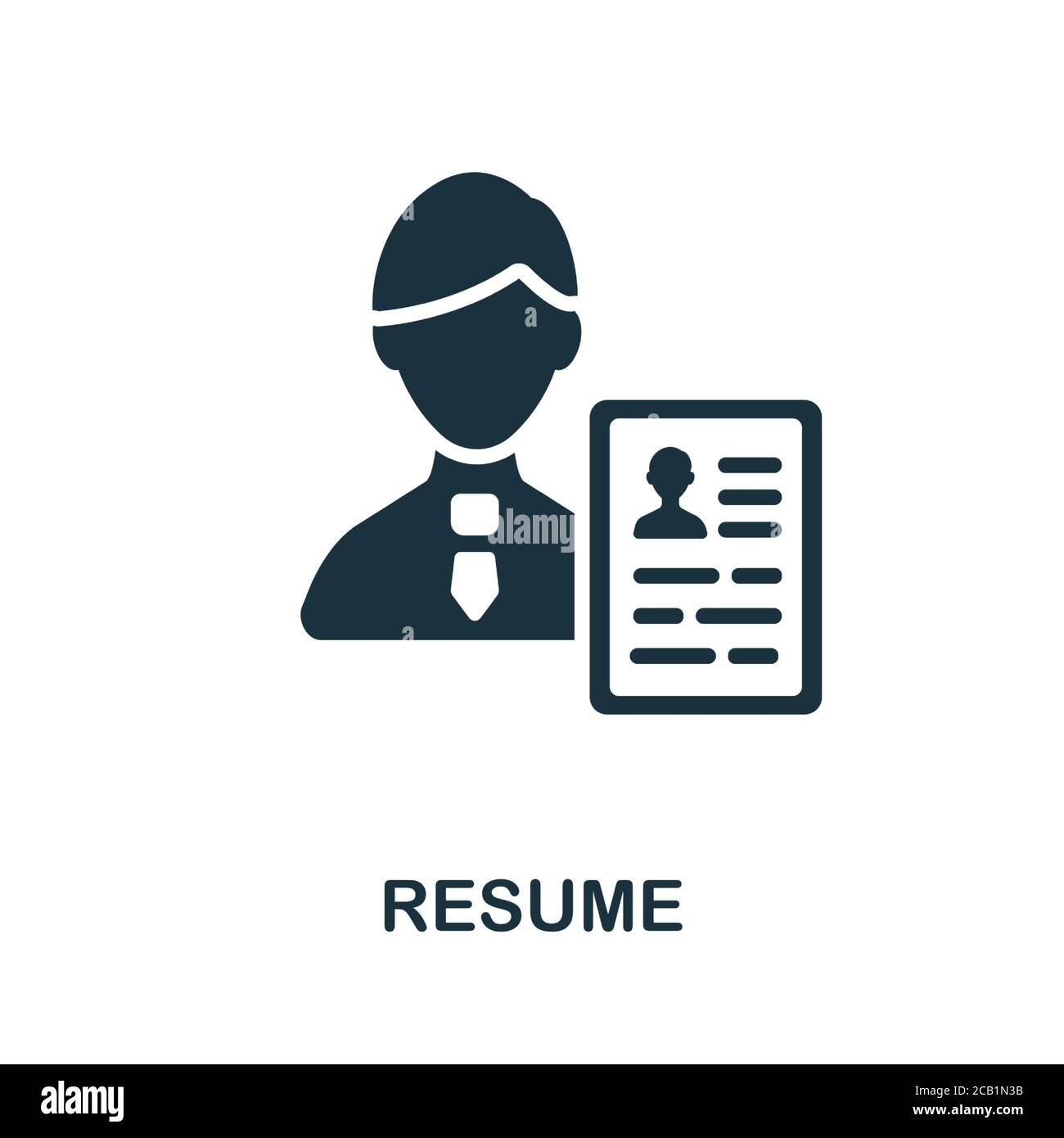 Icona Riprendi. Semplice elemento della raccolta di reclutamento aziendale. Creative Resume icona per web design, modelli, infografiche e altro ancora Illustrazione Vettoriale