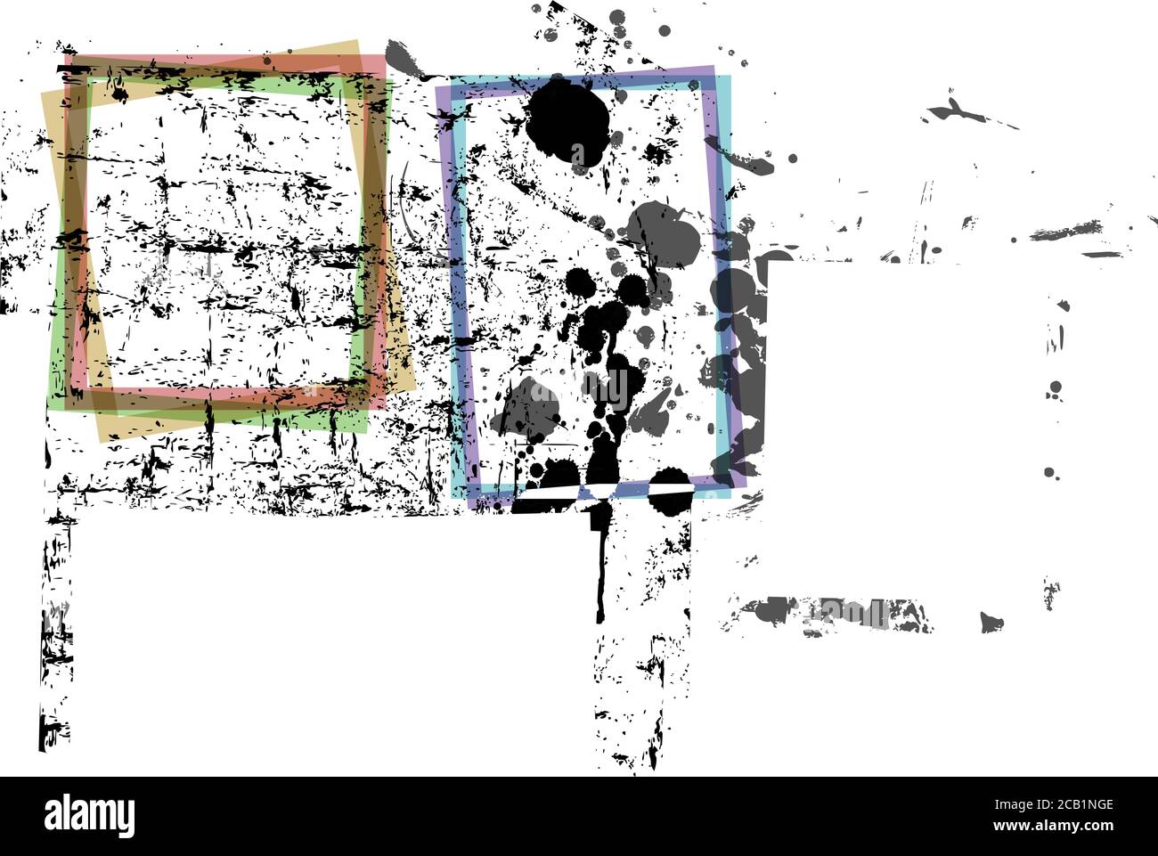 Splatina grunga trame e cornici per immagini, formato vettoriale eps 10 Illustrazione Vettoriale