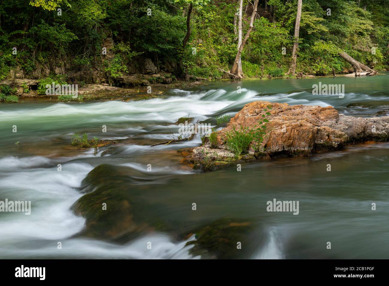 Rapide fluviali sul fiume Spring in Arkansas. Foto Stock Rapide fluviali sul fiume Spring in Arkansas. Foto Stock