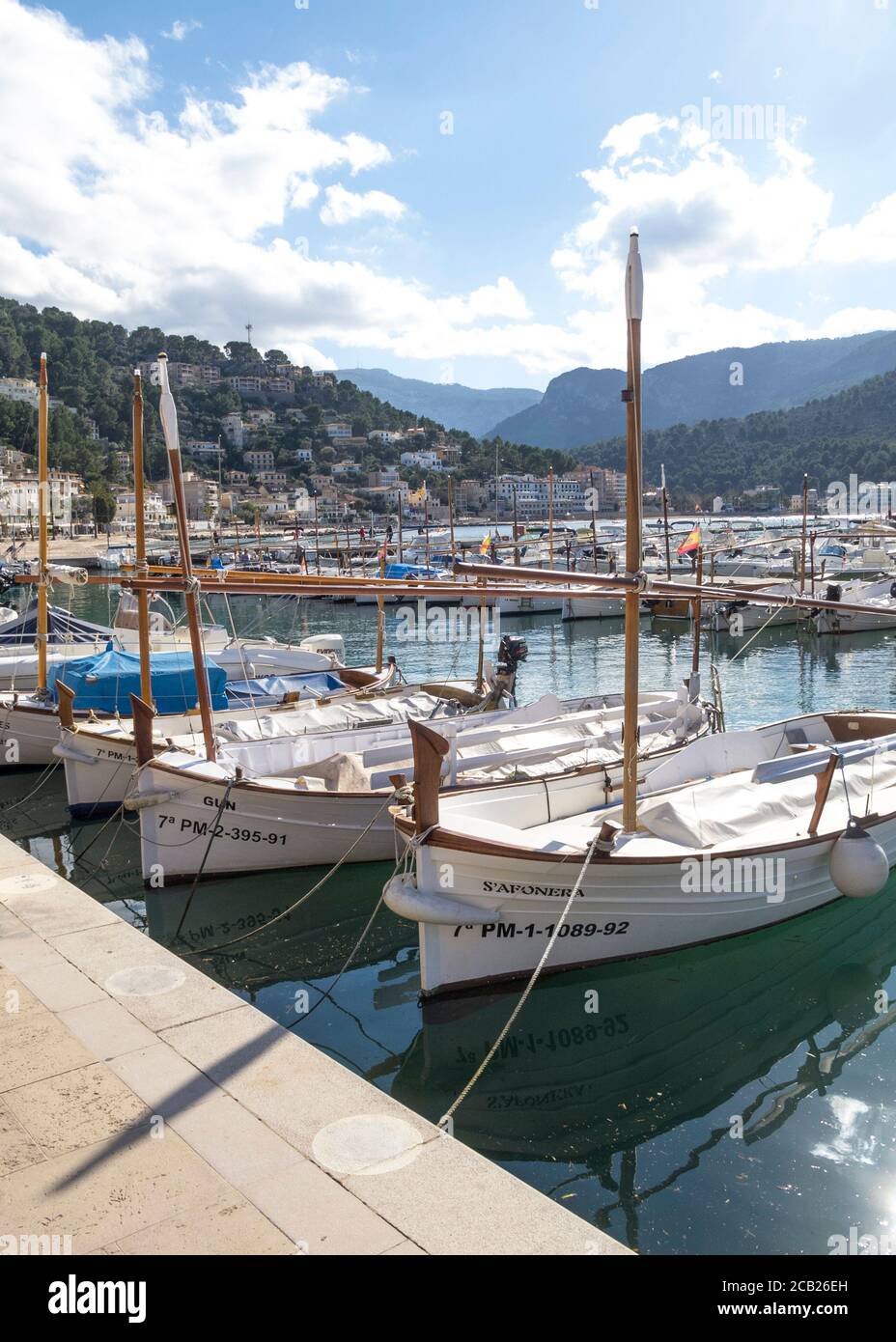 Port de Soller , Maiorca Spagna. Foto Stock