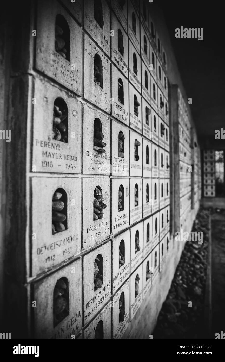 BUDAPEST, UNGHERIA - 30 marzo 2017, Dettagli di architettura fotografica in bianco e nero della sinagoga di Budapest, Sinagoga di Dohany a Budapest, Ungheria Foto Stock