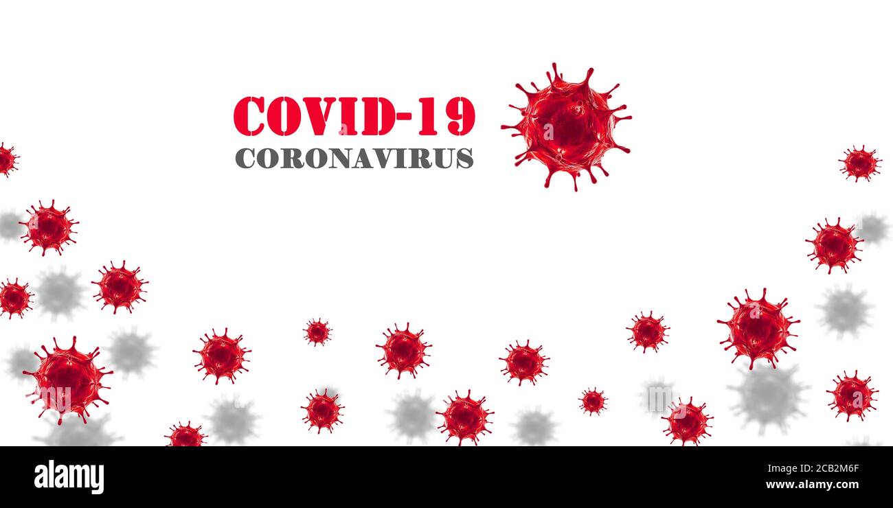 Iscrizione COVID-19 su sfondo bianco.Organizzazione Mondiale della Sanità CHE ha introdotto nuovo Nome ufficiale della malattia di Coronavirus chiamato COVID-19 o ncov-2019 Foto Stock