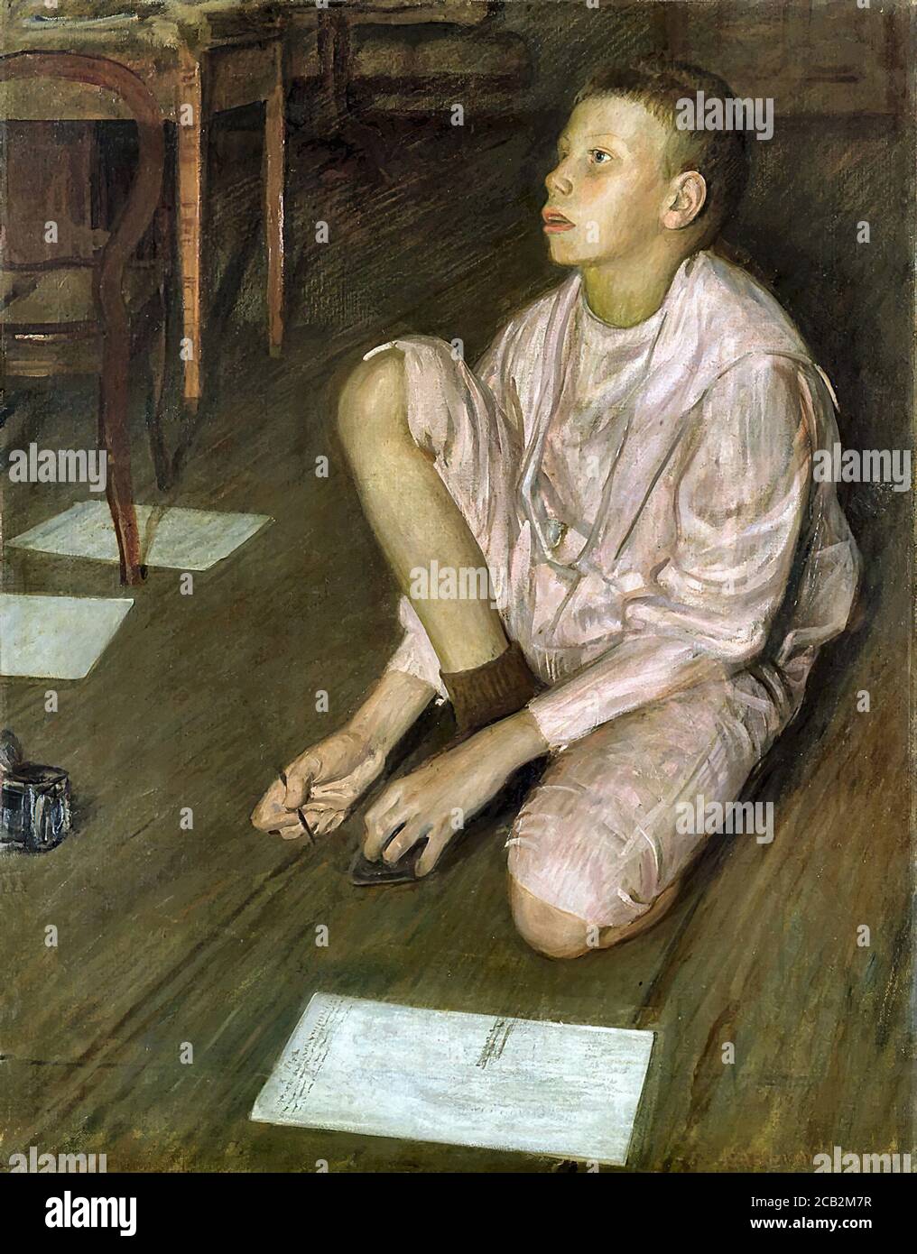 Kalckreuth Leopold Karl Walter von - Lupo il Figlio di L'artista - Scuola tedesca - 19 ° secolo Foto Stock