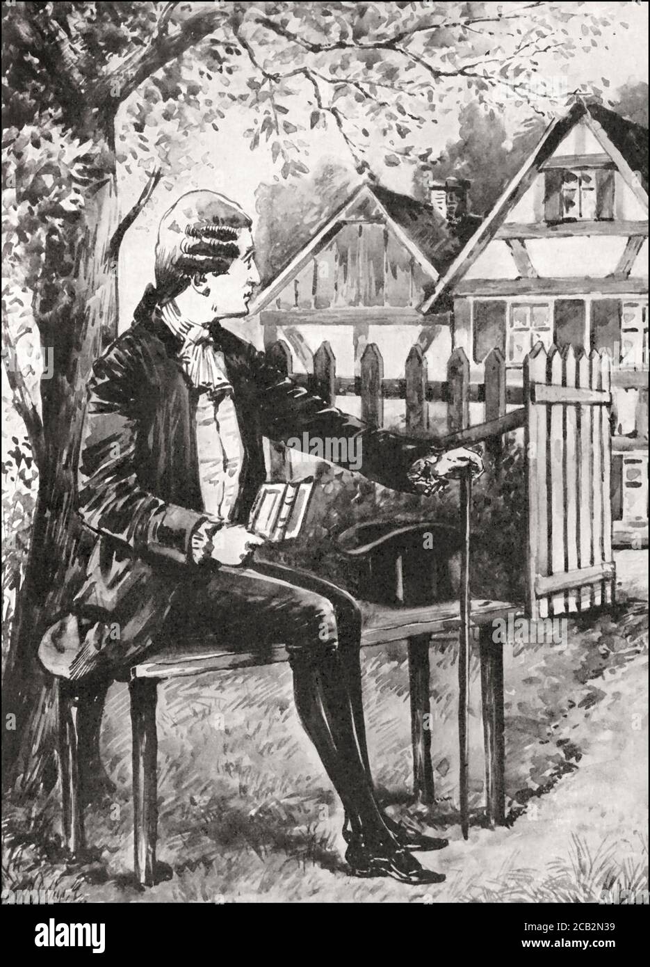 Werther a Wahlheim, vicino a Wetzlar, The Sorrows of Young Werter, un romanzo di Johann Wolfgang von Goethe Foto Stock