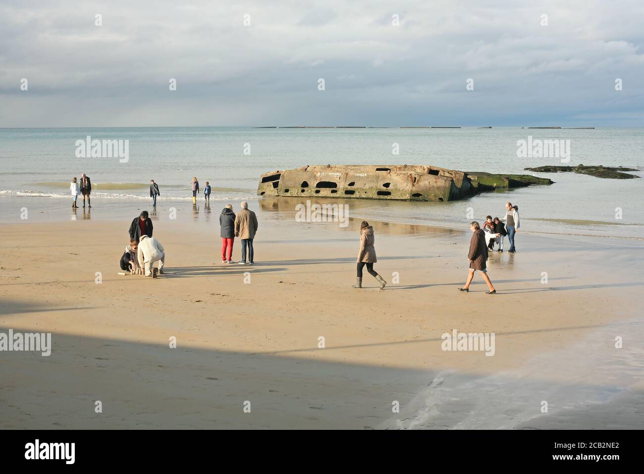Spiagge della Normandia Foto Stock