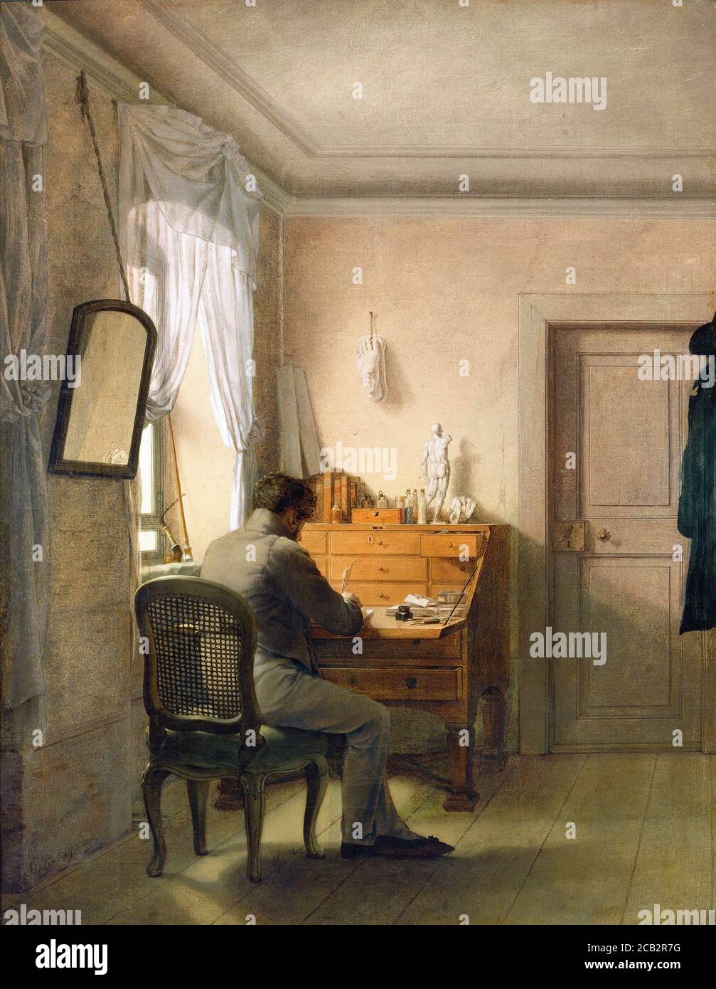 Kersting Georg Friedrich - uomo alla sua scrivania - Tedesco Scuola - 19 ° secolo Foto Stock