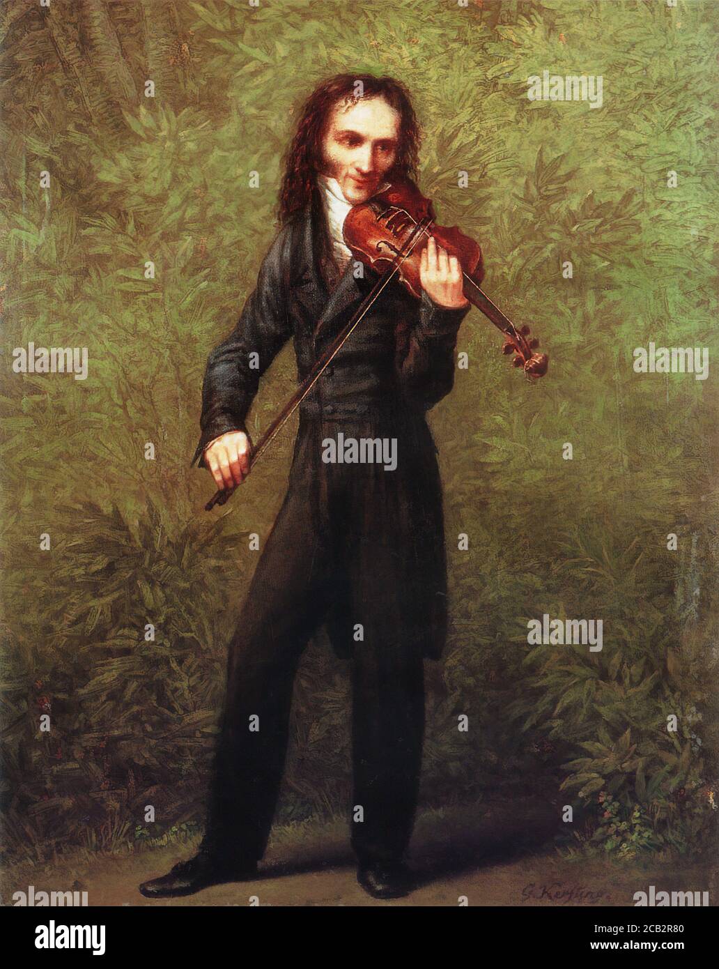 Kersting Georg Friedrich - Niccolo Paganini - Scuola di Tedesco - 19 ° secolo Foto Stock