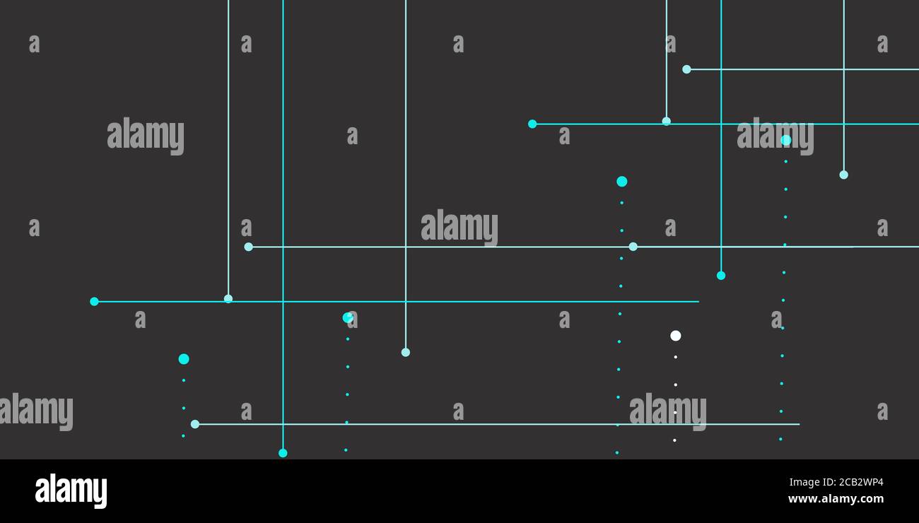 Sfondo digitale blu scuro professionale moderno Software astratto, astratto dell'innovazione ingegneristica con linee geometriche turchesi, Foto Stock
