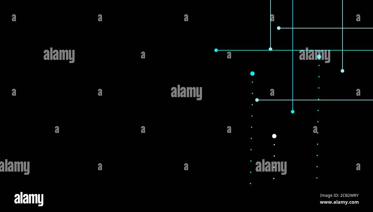 astratto di innovazione ingegneristica con linee geometriche turchesi, concetto di software, innovazione tecnologica Foto Stock
