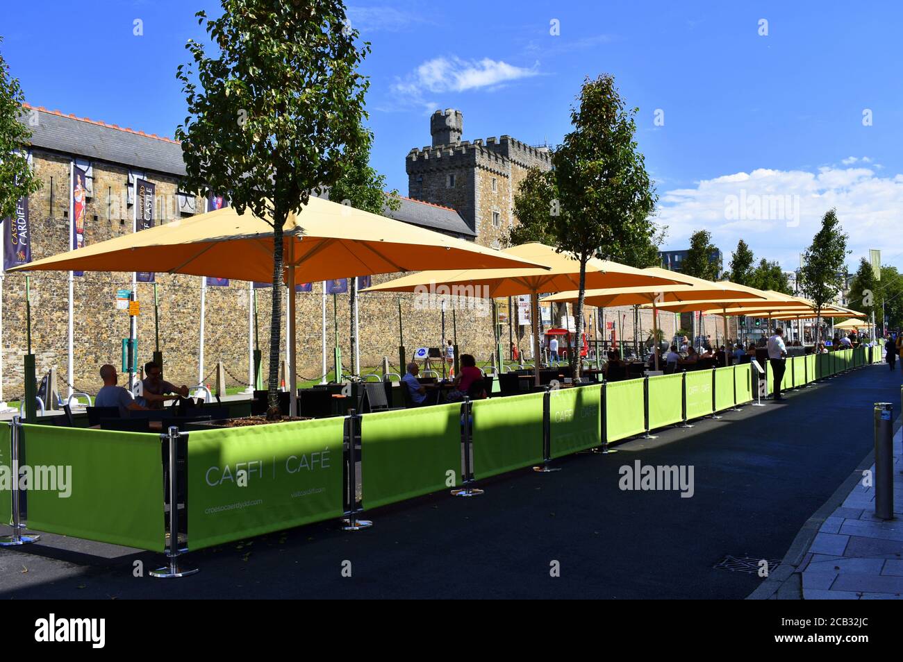 Castle Street Hospitality zone, Cardiff, Glamorgan, Galles Foto Stock