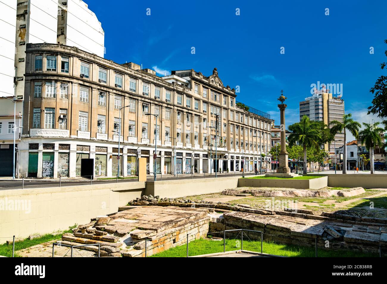 Sito archeologico di Cais do Valongo a Rio de Janeiro, Brasile Foto Stock