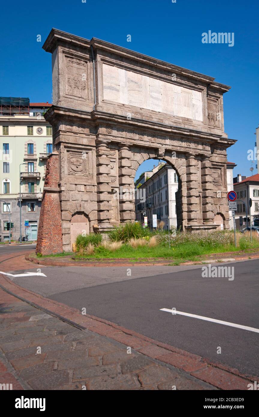 Italia, Lombardia, Milano, porta Romana inaugurata nel 1596 Foto Stock