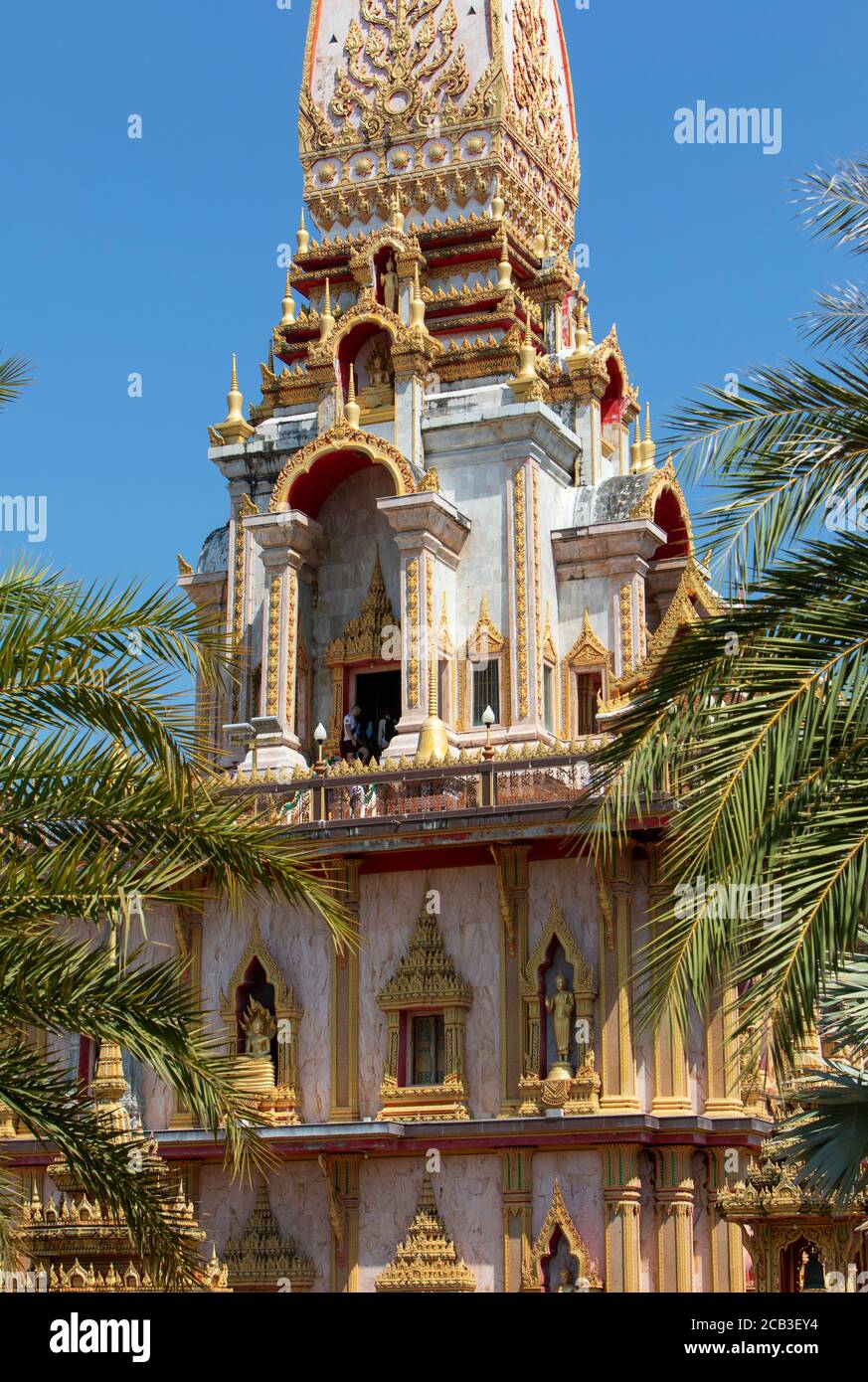 Wat Chalong tempio buddista, Phuket, Tailandia Foto Stock