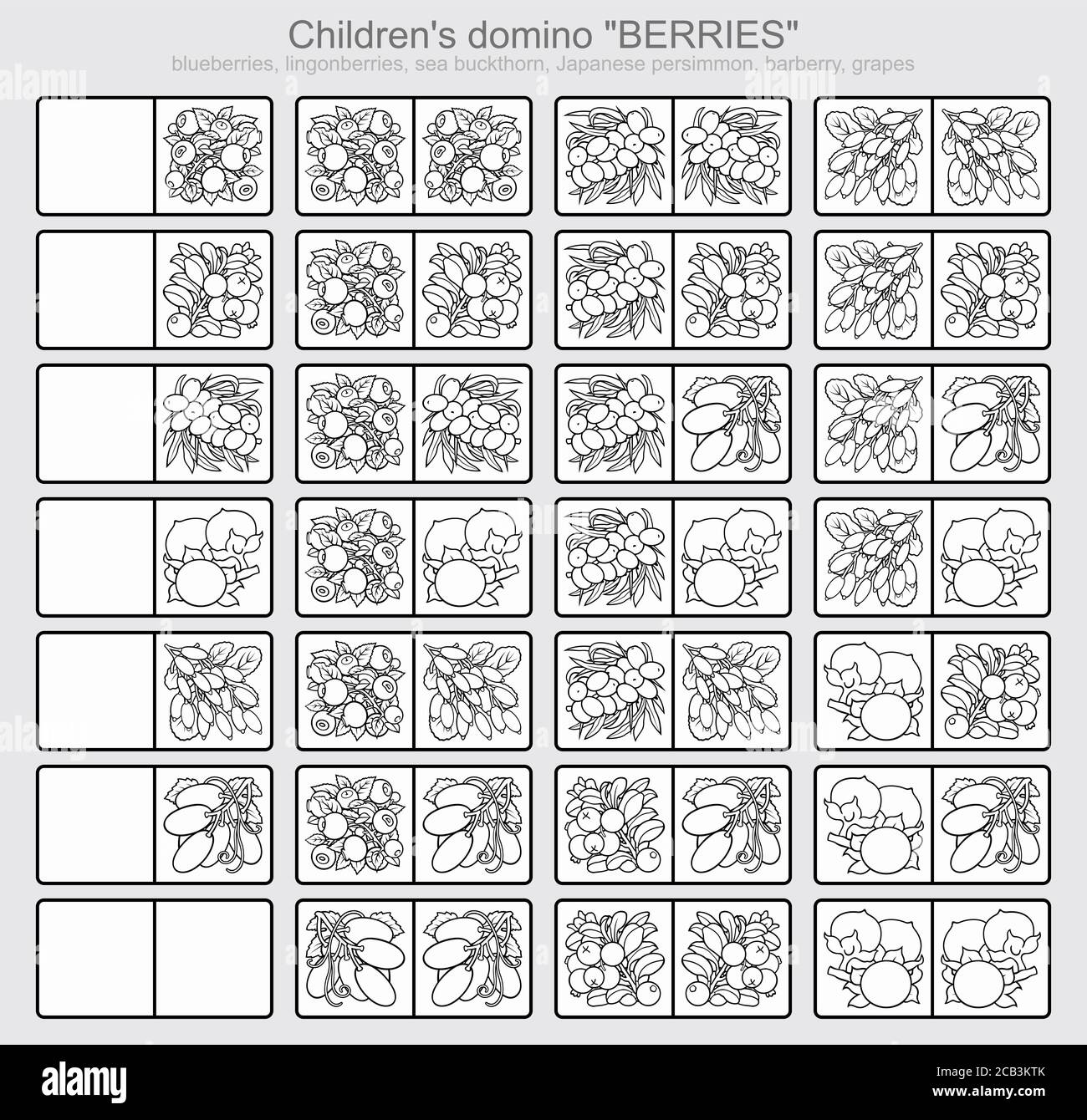 I bambini dominano. Immagini con frutta Illustrazione Vettoriale