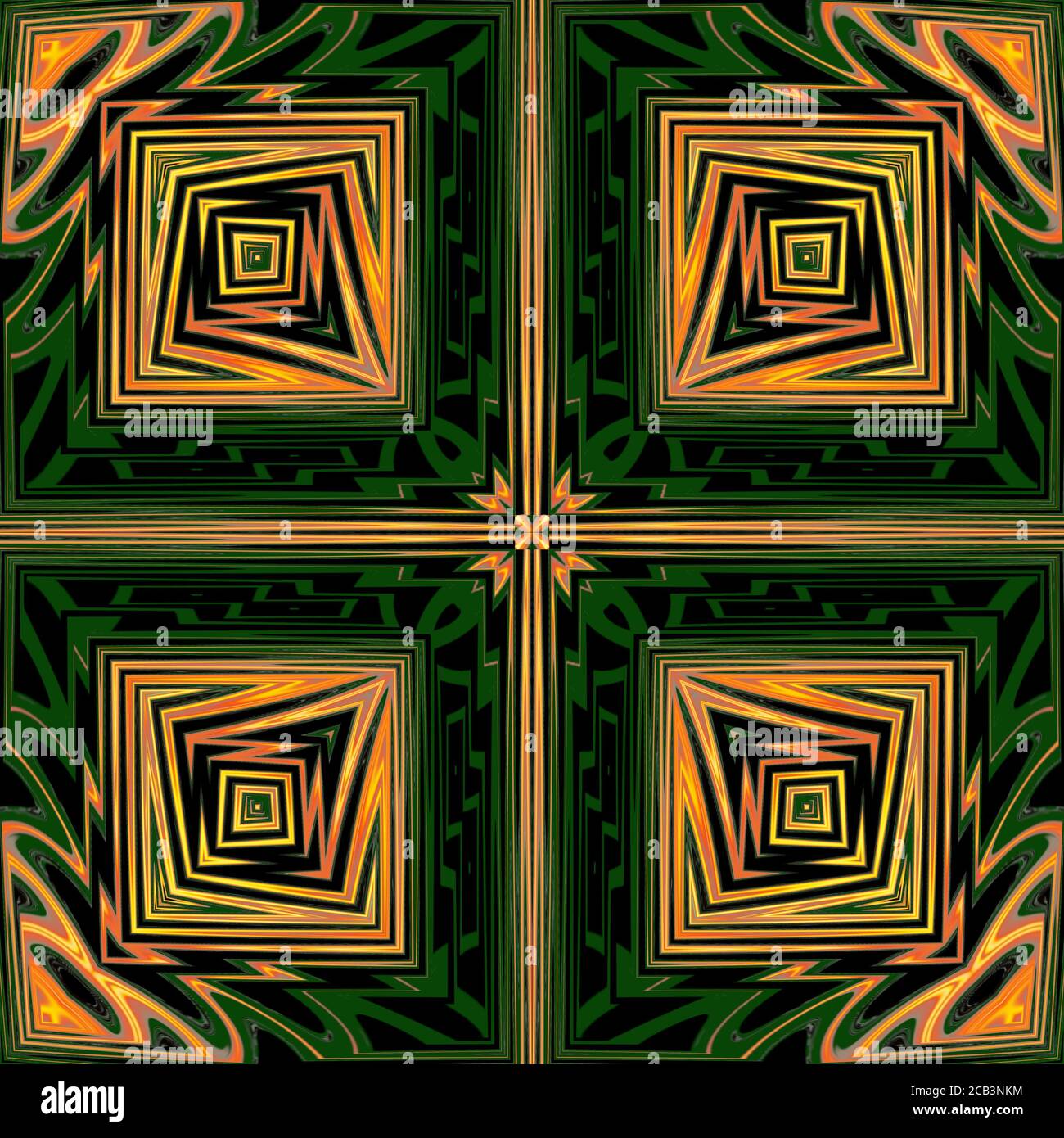 Stampa colore astratto forme geometriche verdi. Elementi sfumati arancioni fluidi per banner, piastrelle, post social minimi. Futuristico e trendy, gli elemen dinamici Foto Stock